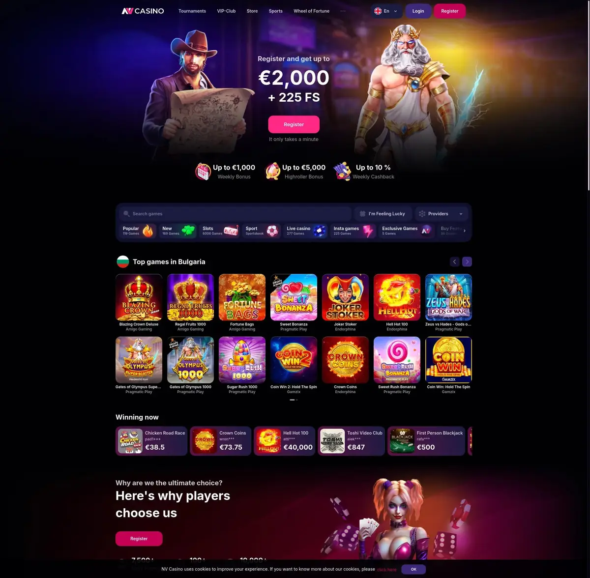 Anmeldung bei Ihrem NV casino-Konto